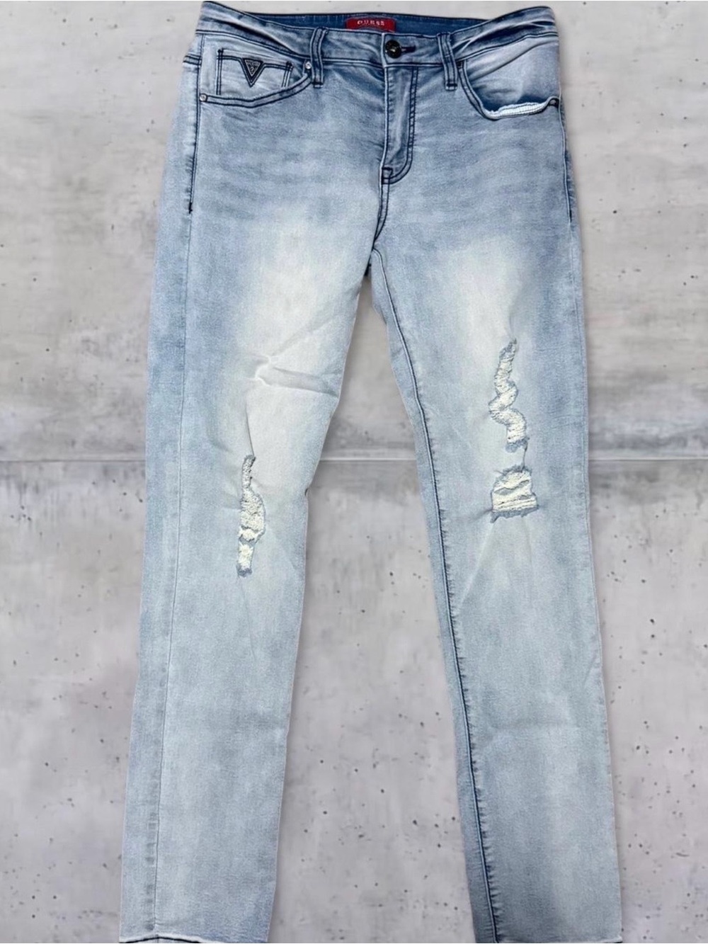 GUESS Light Blue Skinny Distressed Jeans